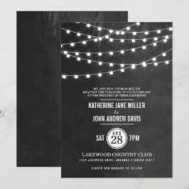 Charcostring Lights Hochzeitseinladung Einladung