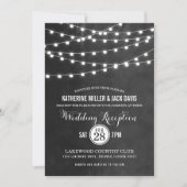 Charcostring Lights Hochzeitsempfang einladen Einladung (Vorderseite)