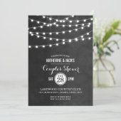 Charcostring Lights Paare Dusche Einladung (Stehend Vorderseite)