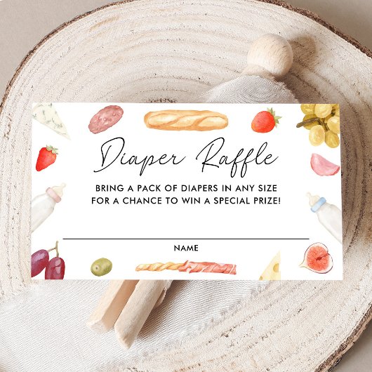 Charcuterie Baby Duschdusche Windelwanne Begleitkarte