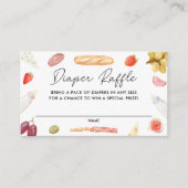 Charcuterie Baby Duschdusche Windelwanne Begleitkarte (Vorderseite)