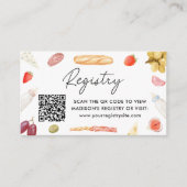 Charcuterie Baby Registry QR Code Begleitkarte (Vorderseite)