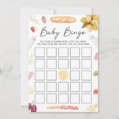 Charcuterie Baby Shower Bingo Card Einladung (Vorderseite)