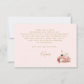 Charcuterie-Board-Brautparty Dankeskarte (Rückseite)