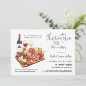 Charcuterie Board Couples Dusche QR Code Foto Einladung (Stehend Vorderseite)