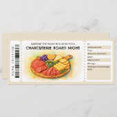 Charcuterie Board Night Gift Certificate Einladung (Vorne/Hinten)