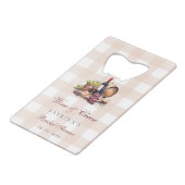 Charcuterie Board Wein & Brautparty Geldbeutel Flaschenöffner (Vorderseite Schrägansicht)