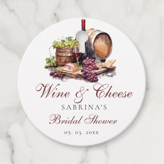 Charcuterie Board Wein & Brautparty Geschenkanhänger (Vorderseite)