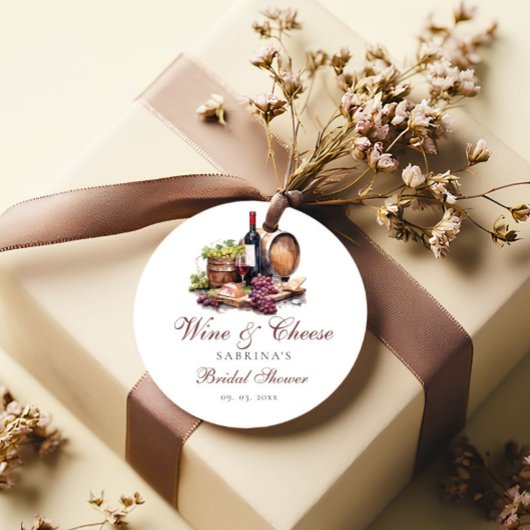 Charcuterie Board Wein & Brautparty Geschenkanhänger