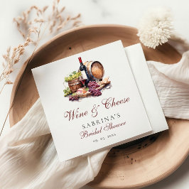 Charcuterie Board Wein & Brautparty Serviette