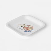 Charcuterie Board Wein & Cheese Monogram Pappteller (Gewinkelt)