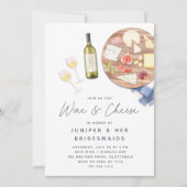 Charcuterie Board Wein & Käse Bridesmaids Brunch Einladung (Vorderseite)