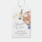 Charcuterie Board Wein & Käse Gefallen Geschenkanhänger (Vorderseite)