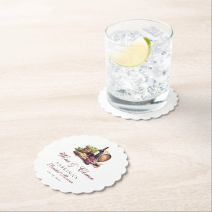 Charcuterie-Board Wein & Käse Junggesellinnenabsch Untersetzer