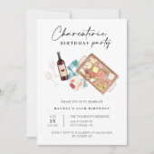 Charcuterie Board Weinkäse Geburtstagsparty Foto Einladung (Vorderseite)