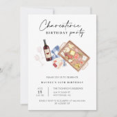Charcuterie Board Weinkäse Geburtstagsparty Foto Einladung (Vorderseite)