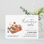 Charcuterie Board Weinkeller Jegliches Party Einladung (Stehend Vorderseite)