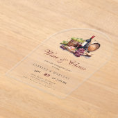 Charcuterie Board Wine & Käse Engagement Party Acryleinladungen (Ablage )