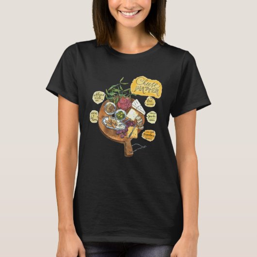 Charcuterie Cheese Board Hostess T-Shirt (Vorderseite)