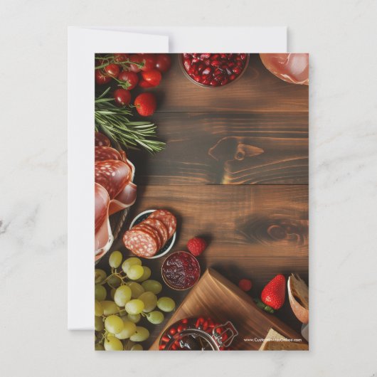 Charcuterie Girls Night Birthday Party oder Social Einladung (Rückseite)