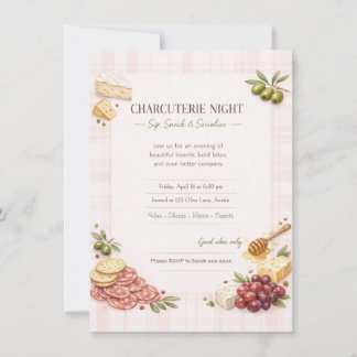 Charcuterie Girl's Night Party Invitation  Einladung