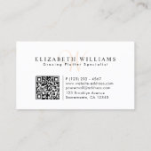 Charcuterie Grazing Board Moderne Visitenkarte (Rückseite)