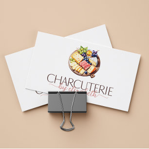 Charcuterie Grazing Board Moderne Visitenkarte