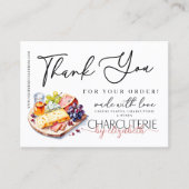 Charcuterie Grazing Board Order Vielen Dank Visitenkarte (Vorderseite)