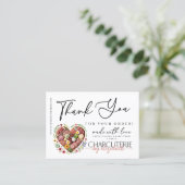 Charcuterie Grazing Board Order Vielen Dank Visitenkarte (Stehend Vorderseite)