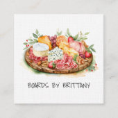 Charcuterie Käse Fleischkarte Quadratische Visitenkarte (Vorderseite)