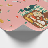 Charcuterie Käseboard Kulinarischer Gourmet-Feinsc Geschenkpapier (Ecke)