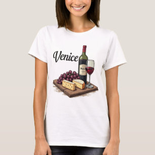 Charcuterie & Merlot Euro Venice Style T-Shirt