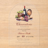 Charcuterie Mit der Braut als Brautparty Acryleinladungen (Vorderseite)