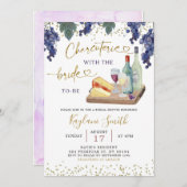 Charcuterie mit der Braut als Brautparty Einladung (Vorne/Hinten)