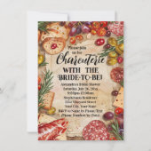 Charcuterie mit der Braut als Brautparty Einladung (Vorderseite)