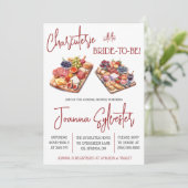Charcuterie mit der Braut zu sein! Brautparty Einladung (Stehend Vorderseite)