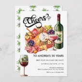 Charcuterie | Party der Käsesorte Einladung (Vorne/Hinten)