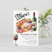 Charcuterie | Party der Käsesorte Einladung (Stehend Vorderseite)