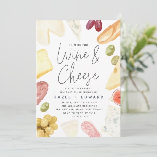 Charcuterie Probe Abendessen Einladung (Stehend Vorderseite)