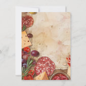 Charcuterie Theme Bridal Dusche Einladung (Rückseite)
