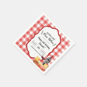 Charcuterie und Wine Party Picknick Geburtstag Serviette (Ecke)