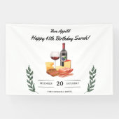 Charcuterie und Wine Picnic zum Geburtstag Banner (Horizontal)