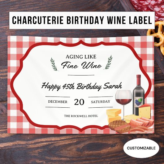 Charcuterie und Wine Picnic zum Geburtstag Banner