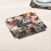 Charcuterie Visitenkarte FotoCollage Untersetzer (angewinkelt)