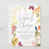 Charcuterie Wein & Käse Jegliches Party Einladung (Vorderseite)