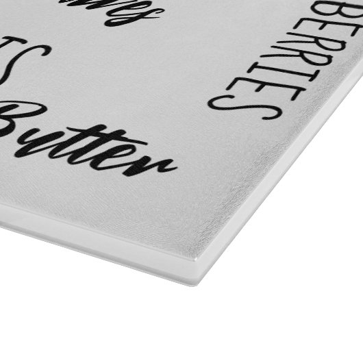 Charcuterie Words Typografy Monogram Schneidebrett (Ecke)