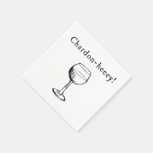 Chardon-heeey! Chardonnay Weinkultur und Erde Serviette (Ecke)