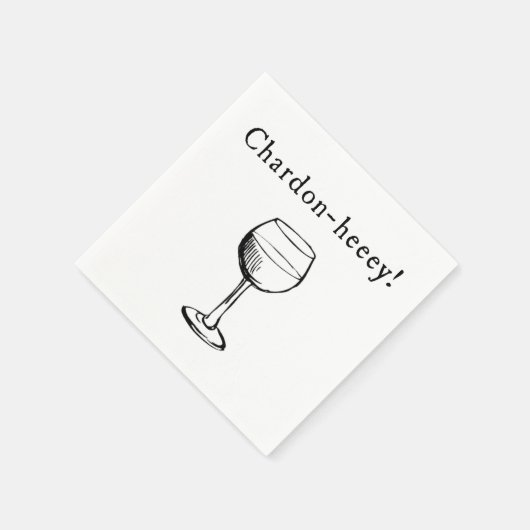 Chardon-heeey! Chardonnay Weinkultur und Erde Serviette (Ecke)