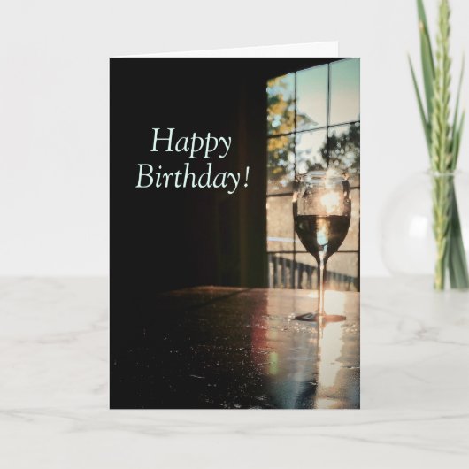 Chardonnay and Sunshine Birthday Card Karte (Vorderseite)