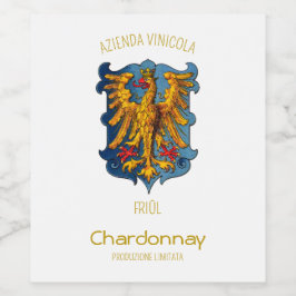 Chardonnay aus Friaul Weinetikett